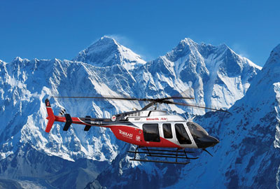 EBC Heli tour, landing at 5500 Meters